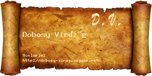 Dobosy Virág névjegykártya