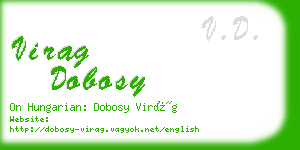 virag dobosy business card